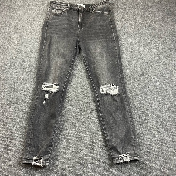 VERVET BY FLYING MONKEY Denim - VERVET Women’s Black Denim Distressed skinny Jeans size: 30